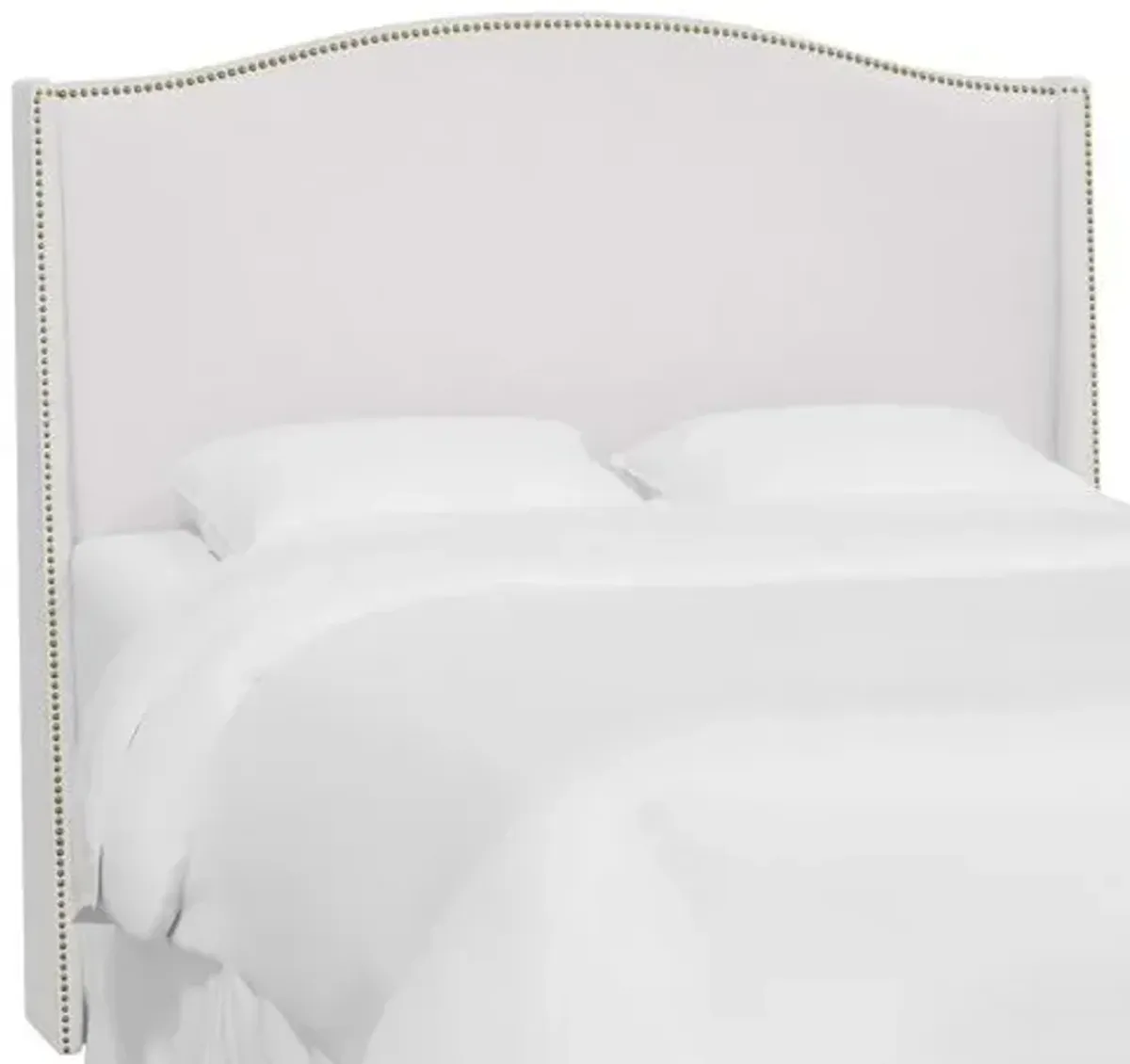 Cole Wingback Headboard - Velvet - White