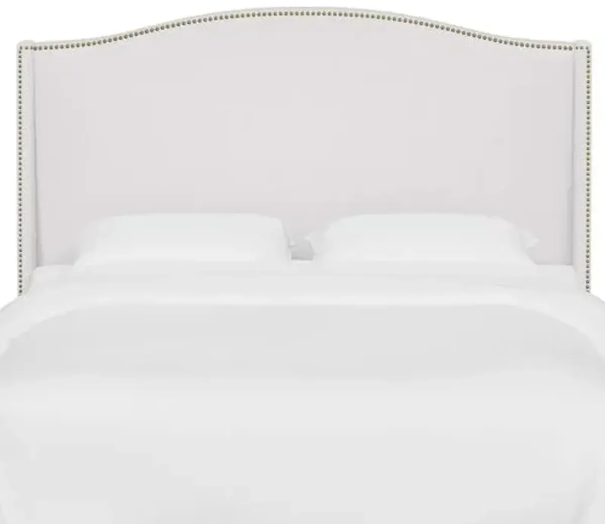 Cole Wingback Headboard - Velvet - White