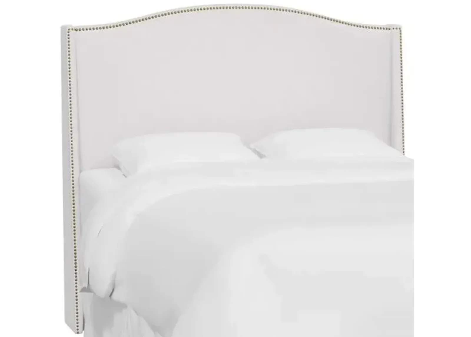 Cole Wingback Headboard - Velvet - White