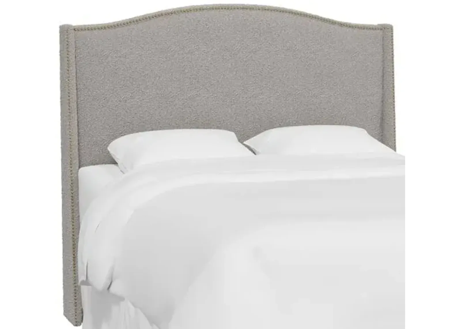 Cole Wingback Headboard - Bouclé - Gray