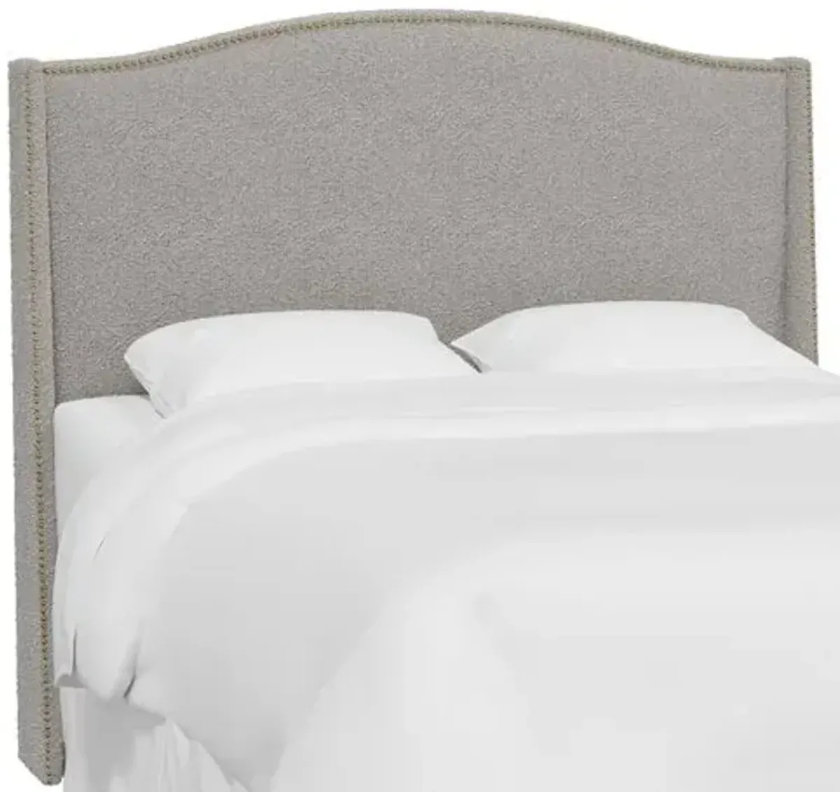 Cole Wingback Headboard - Bouclé - Gray