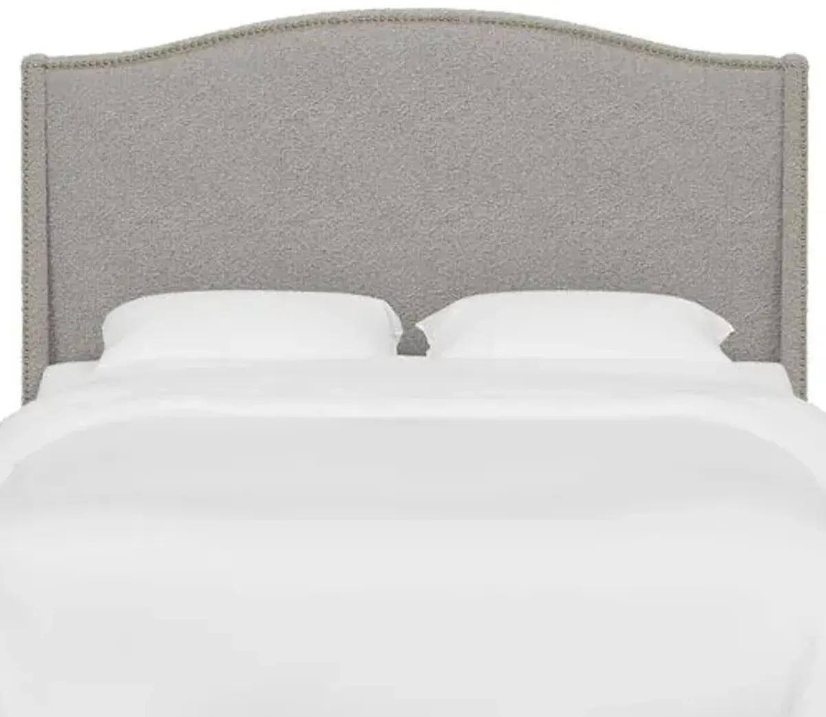 Cole Wingback Headboard - Bouclé - Gray