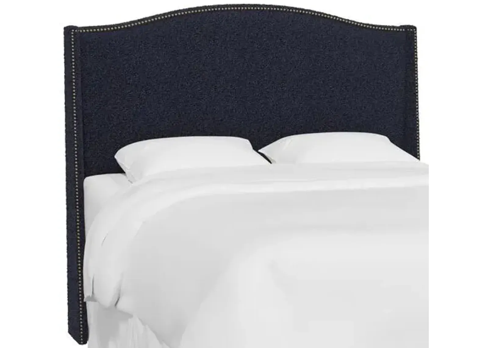 Cole Wingback Headboard - Bouclé - Blue