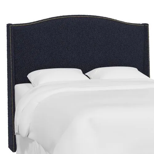 Cole Wingback Headboard - Bouclé - Blue