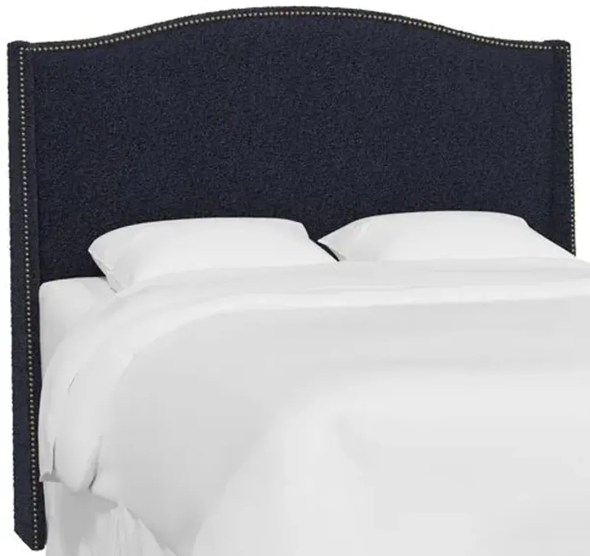 Cole Wingback Headboard - Bouclé - Blue