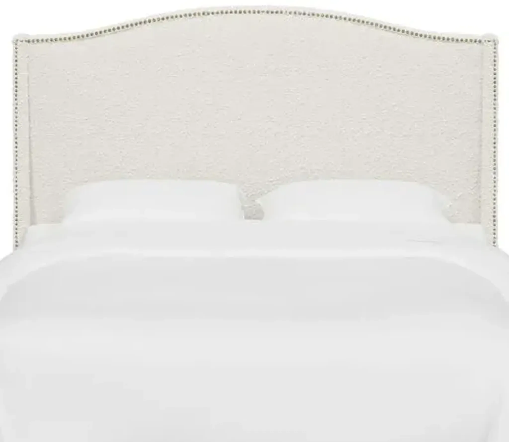 Cole Wingback Headboard Boucl White One Kings Lane | Furniture.com