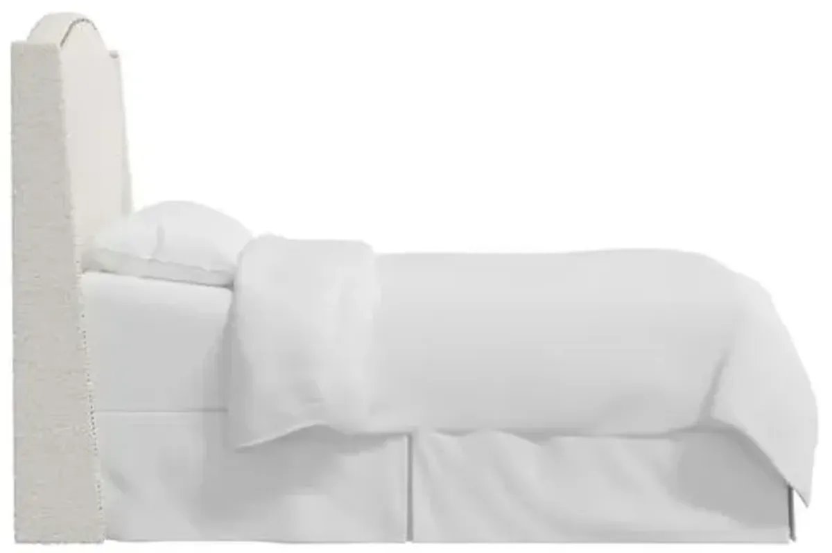 Cole Wingback Headboard - Bouclé - White