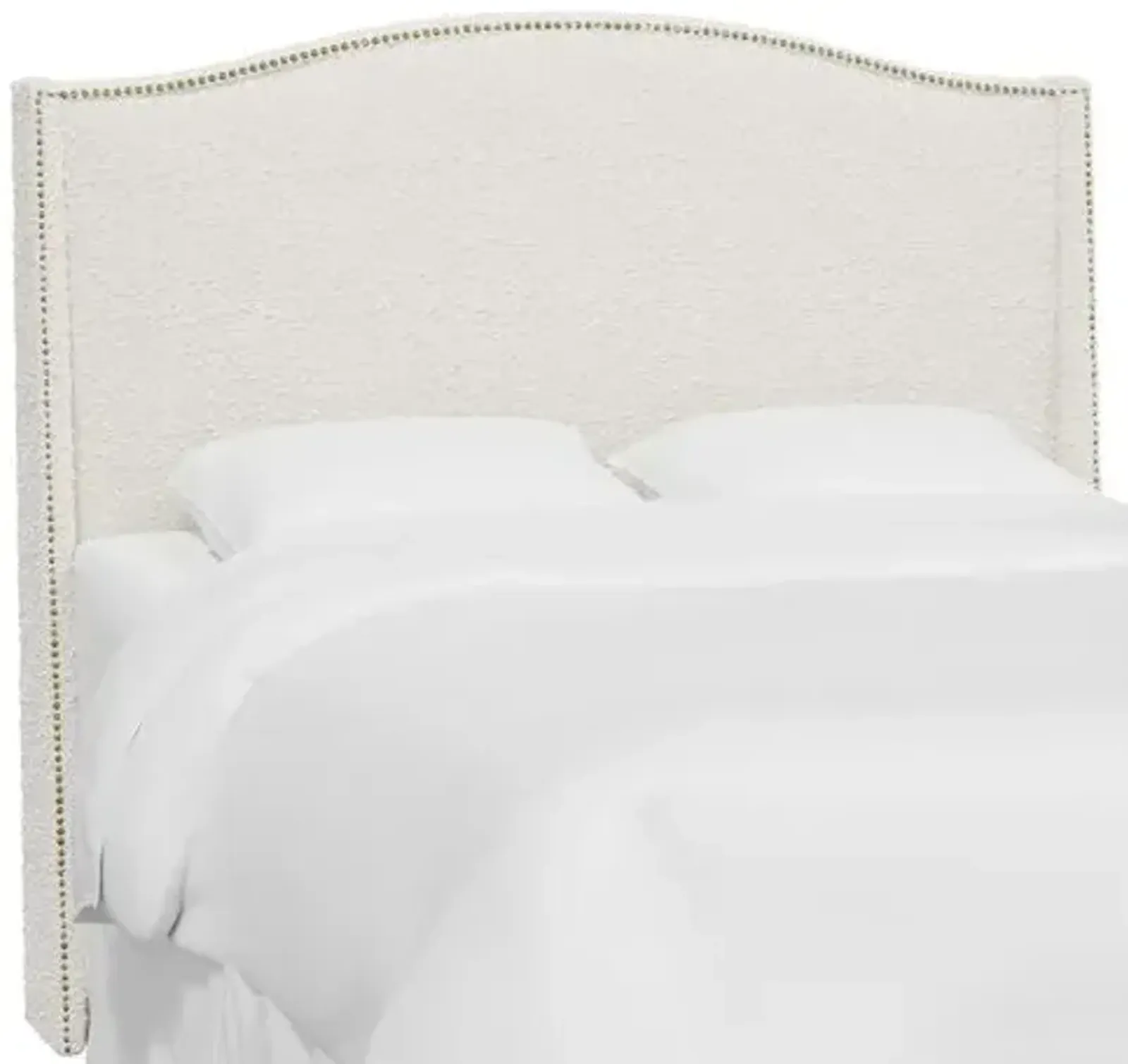 Cole Wingback Headboard - Bouclé - White