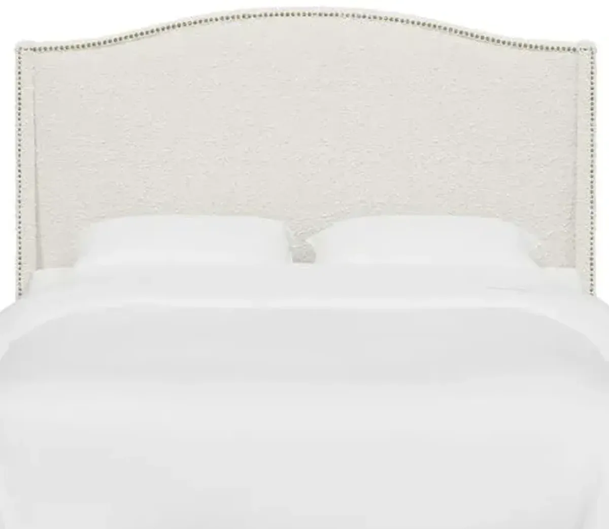 Cole Wingback Headboard - Boucl - White