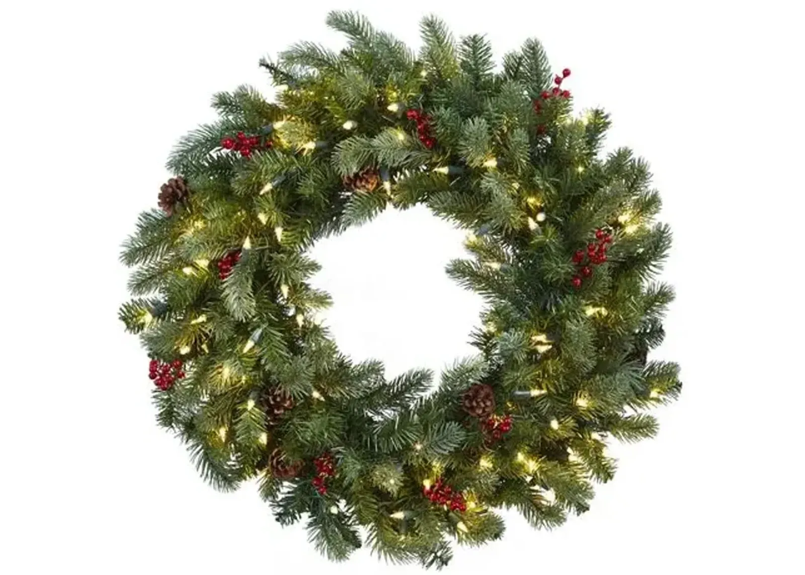 Pine Wreath 30" Green - Faux