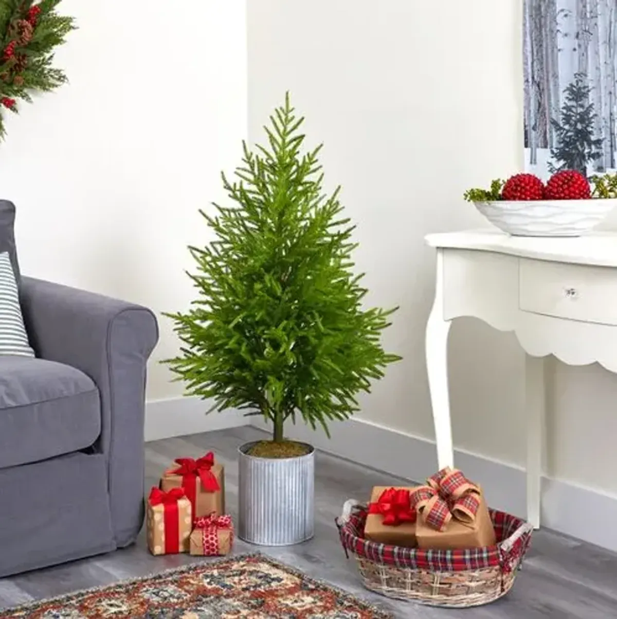 Pine Christmas Tree 49in - Faux - Green