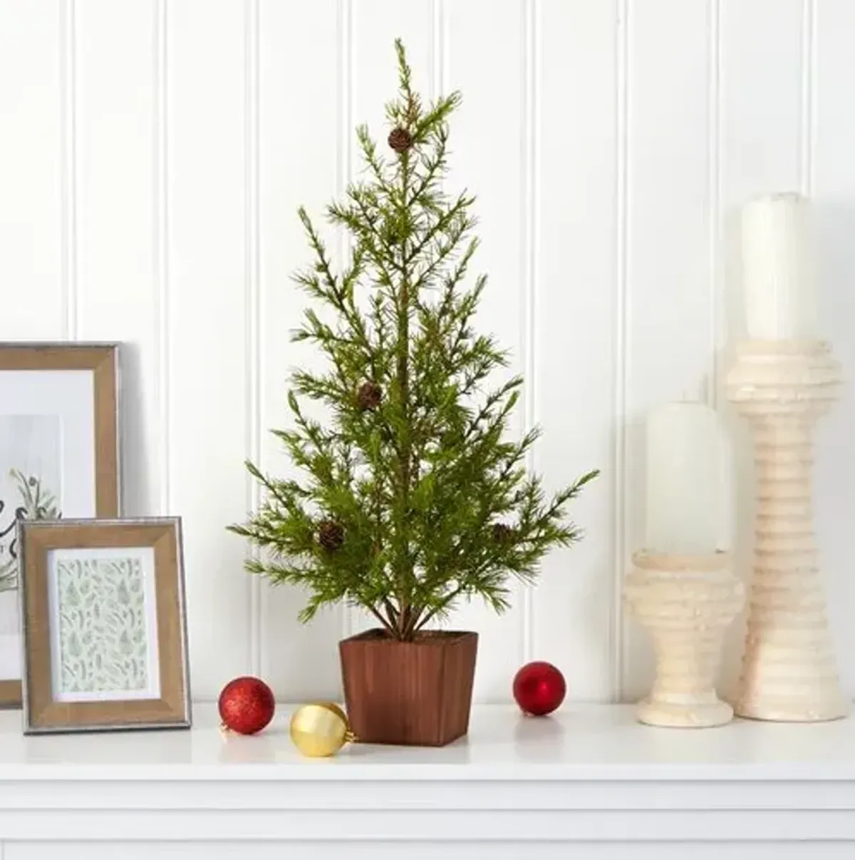 Pine Christmas Tree 28in - Faux - Green