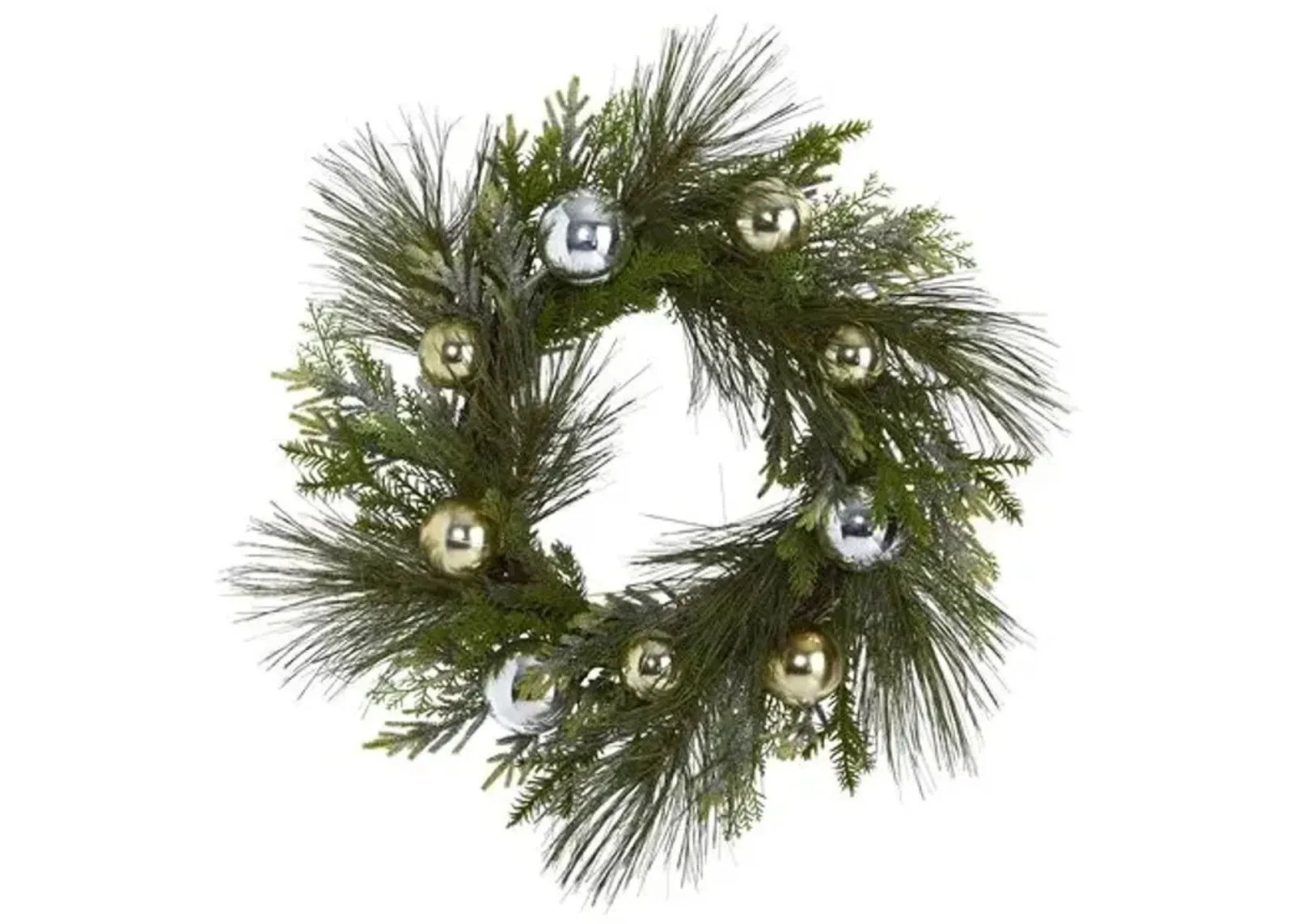 Pine Wreath 26in. Green - Faux