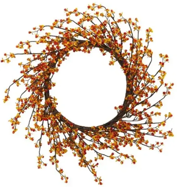 24in. Sweet Bitter Wreath - Orange