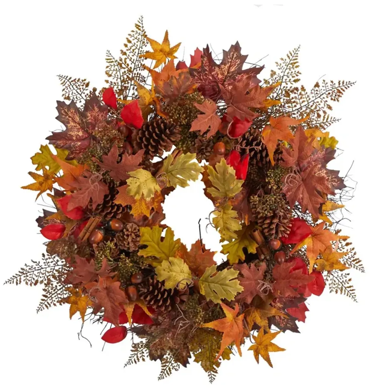 Faux 30in Maple/Acorn Wreath