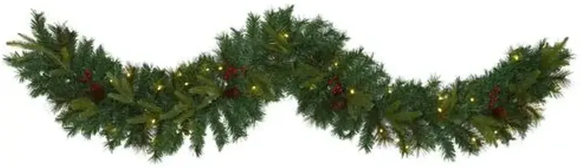 Faux 6' Pine Garland - Green