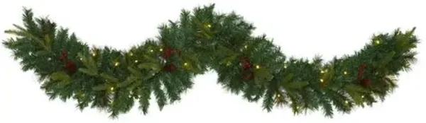 Faux 6' Pine Garland - Green