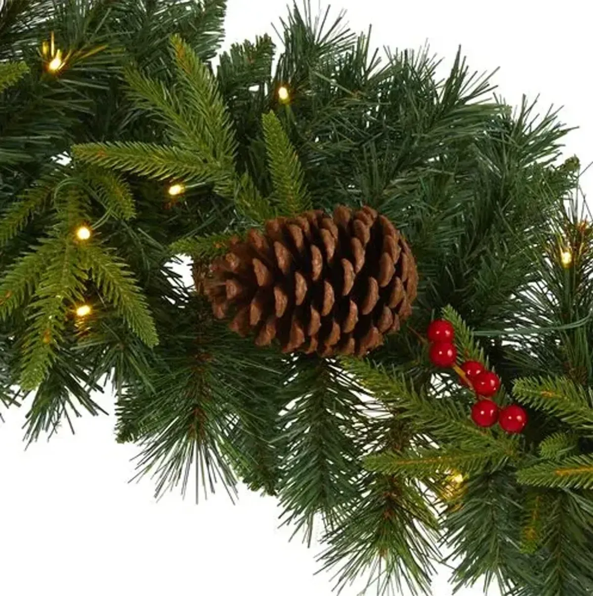 Faux 9' Pine Garland - Green