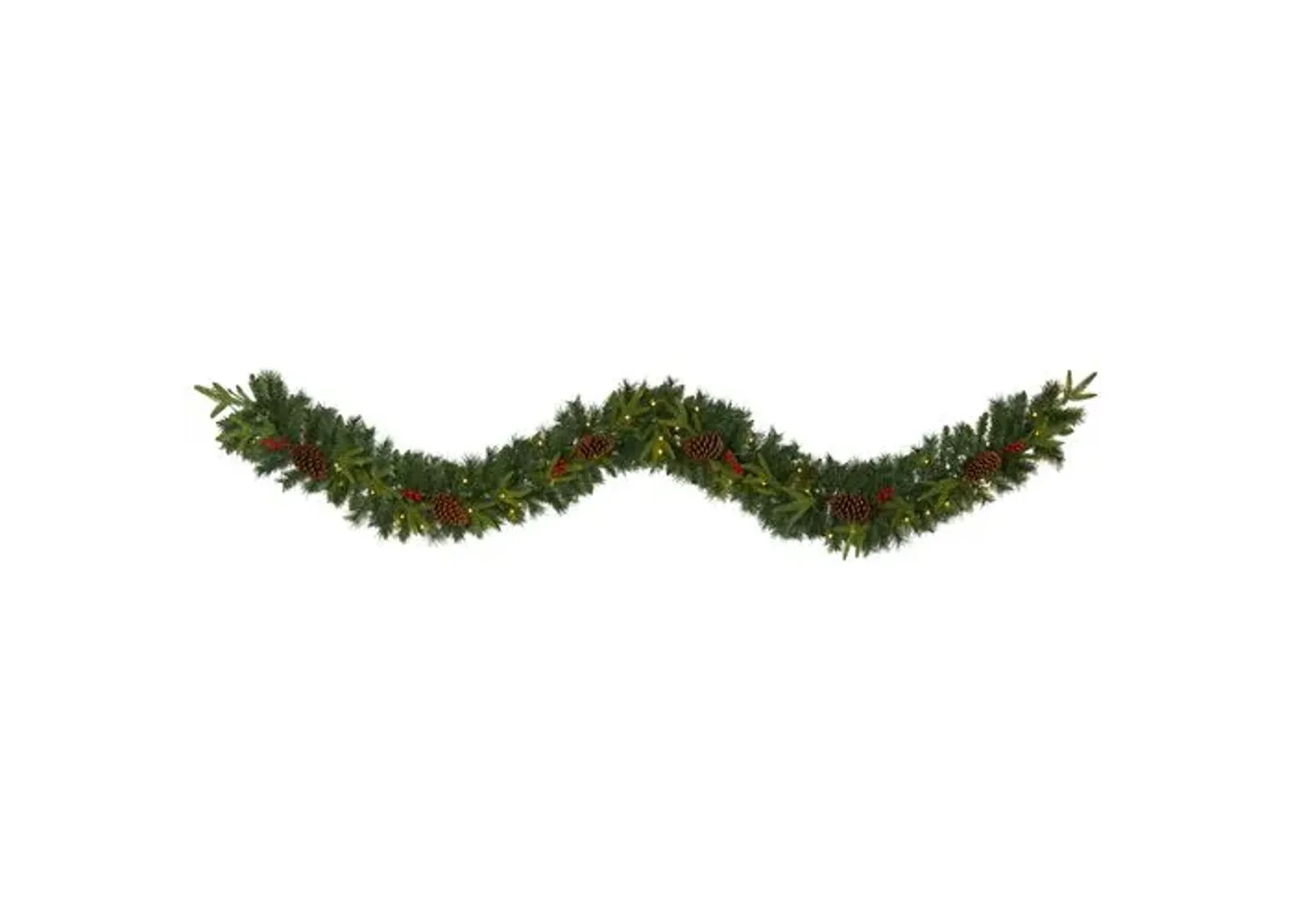 Faux 9' Pine Garland - Green