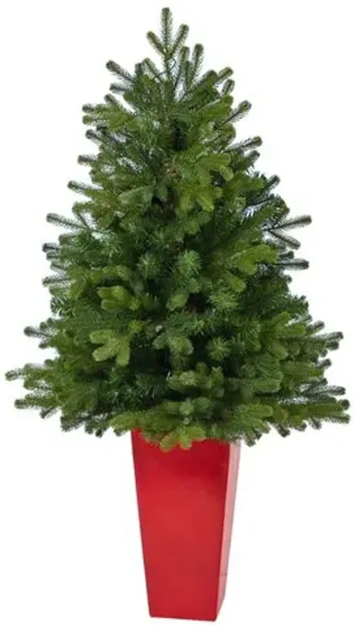 Faux 3.5ft Lit Fir Christmas Tree - Green