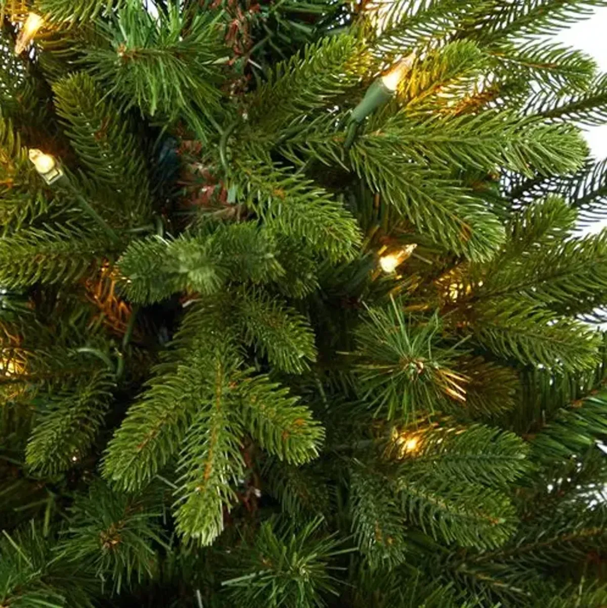 Faux 3.5ft Lit Fir Christmas Tree - Green