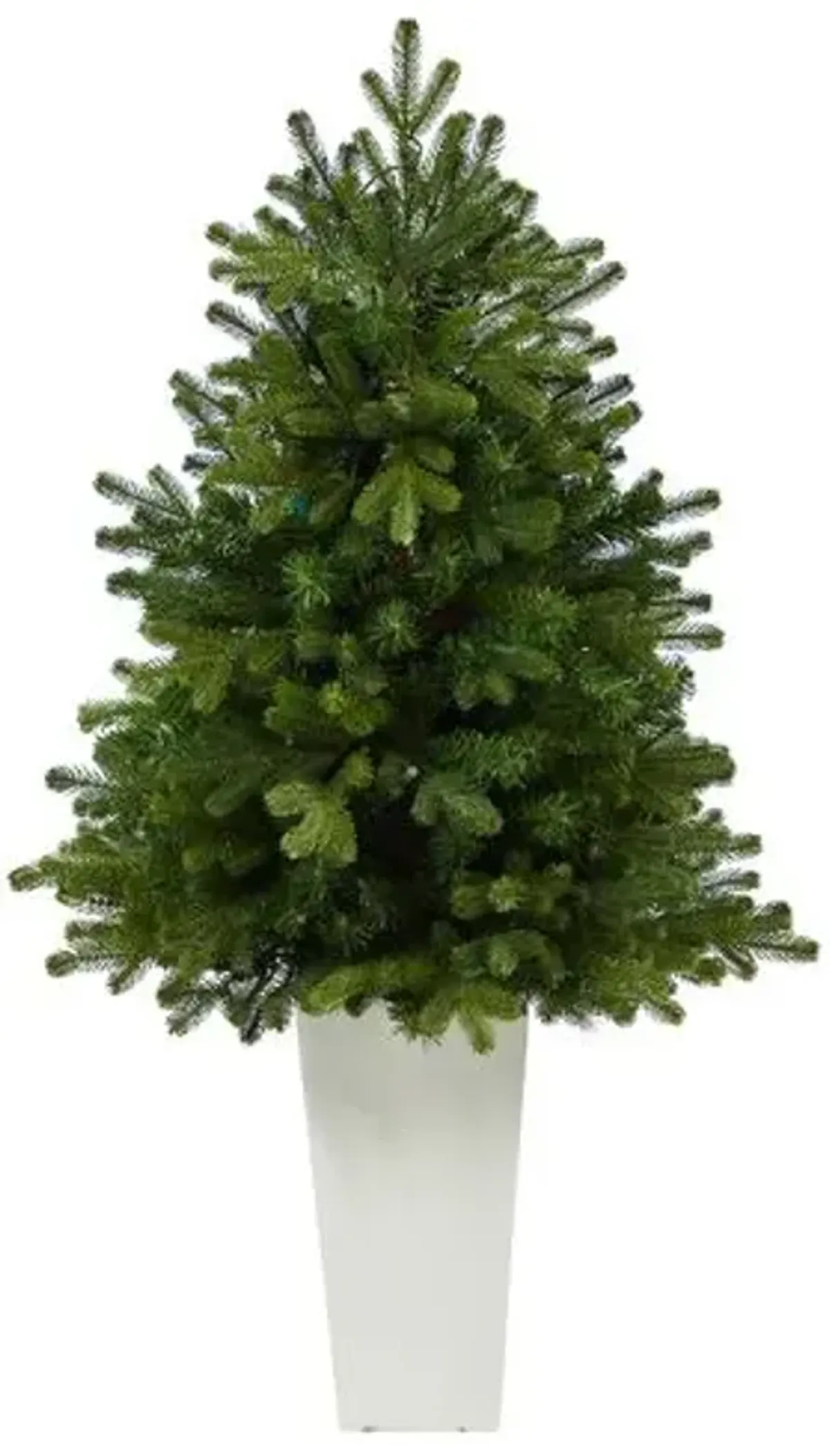 Faux 3.5ft Lit Fir Christmas Tree - Green