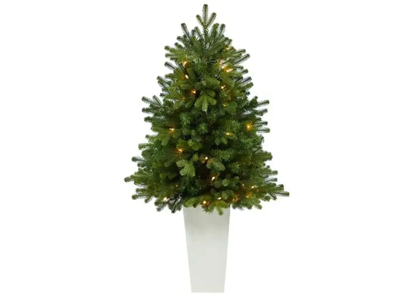 Faux 3.5ft Lit Fir Christmas Tree - Green