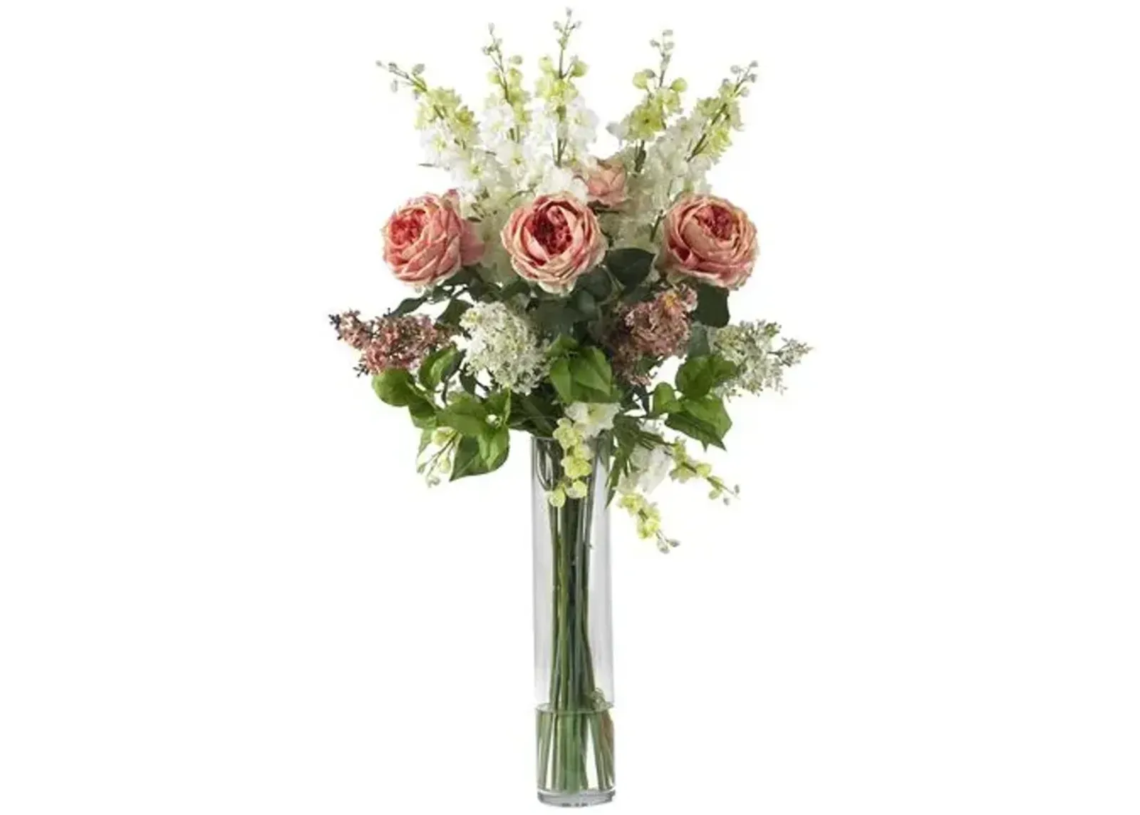 Faux Mixed Floral Arrangement - Pink