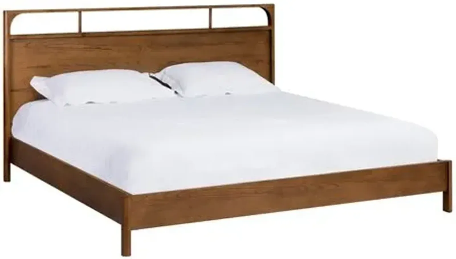 Hugo Oak Bed - Walnut - Tulsi Home - Brown