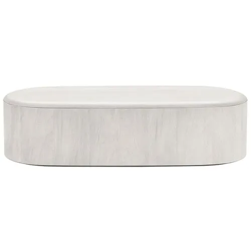Malo Coffee Table - Bleached Guanacaste - Tulsi Home - White