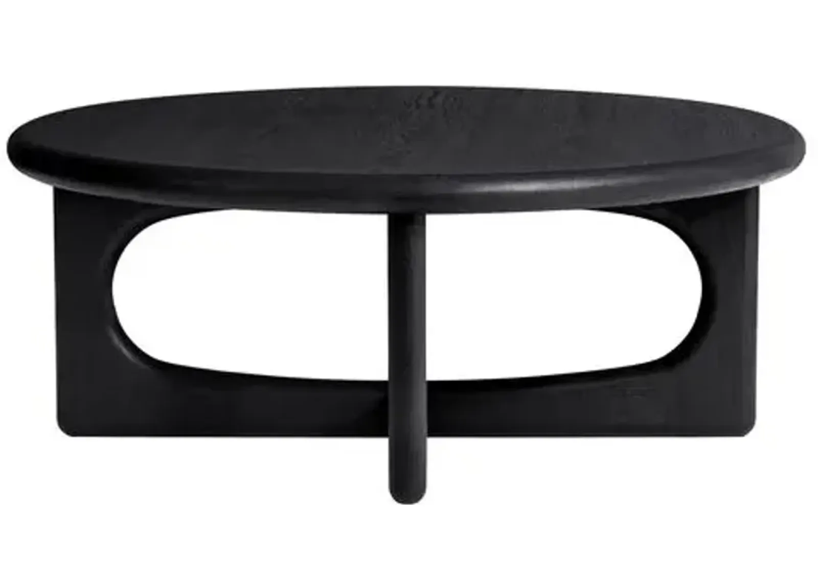 Estee Oak Coffee Table - Wirebrushed Black - Tulsi Home