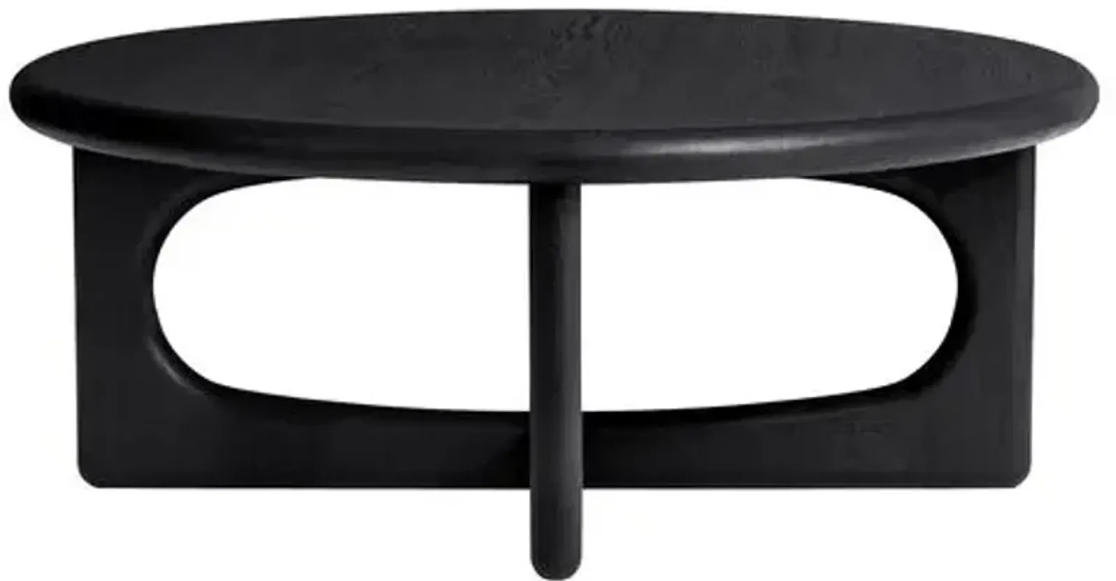 Estee Oak Coffee Table - Wirebrushed Black - Tulsi Home