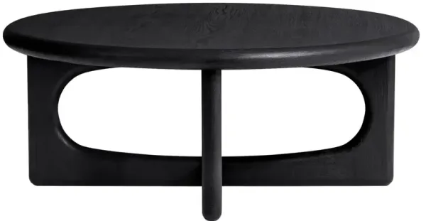Estee Oak Coffee Table, Wirebrushed Black