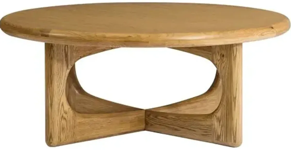 Estee Oak Coffee Table - Honey - Tulsi Home - Brown