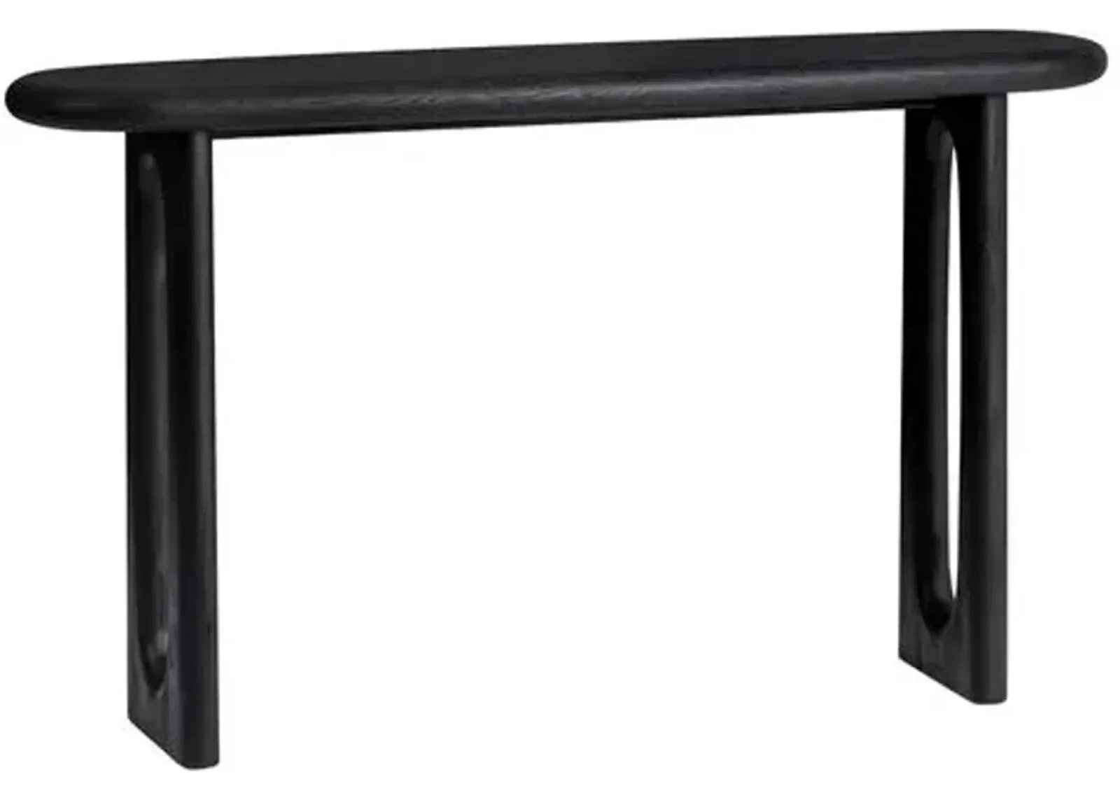 Estee Oak Console Table - Wirebrushed Black - Tulsi Home