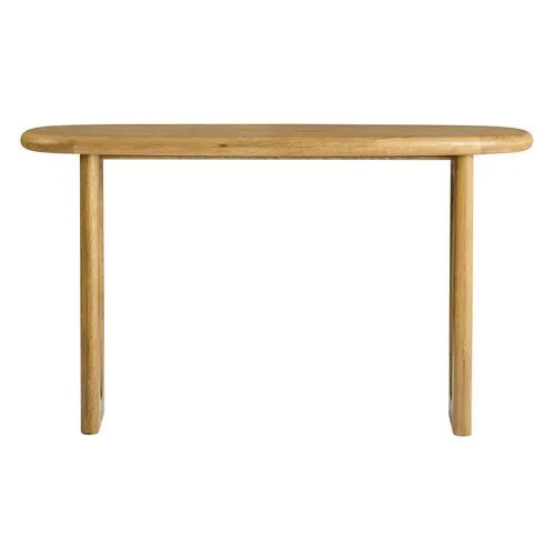 Estee Oak Console Table - Honey - Tulsi Home - Brown