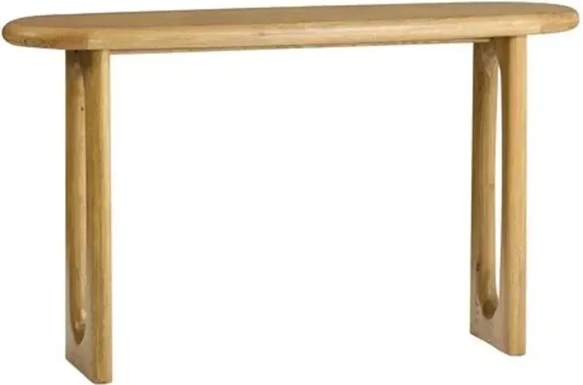 Estee Oak Console Table - Honey - Tulsi Home - Brown