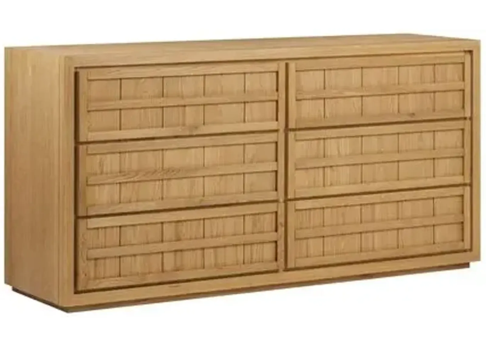 Kuba 6-Drawer Oak Dresser - Natural - Tulsi Home - Brown