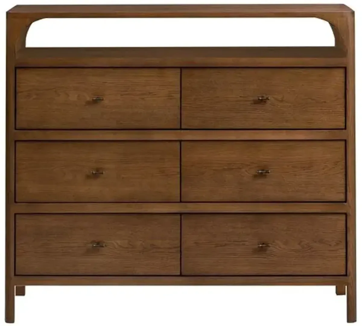 Hugo 6-Drawer Oak Dresser - Walnut - Tulsi Home - Brown