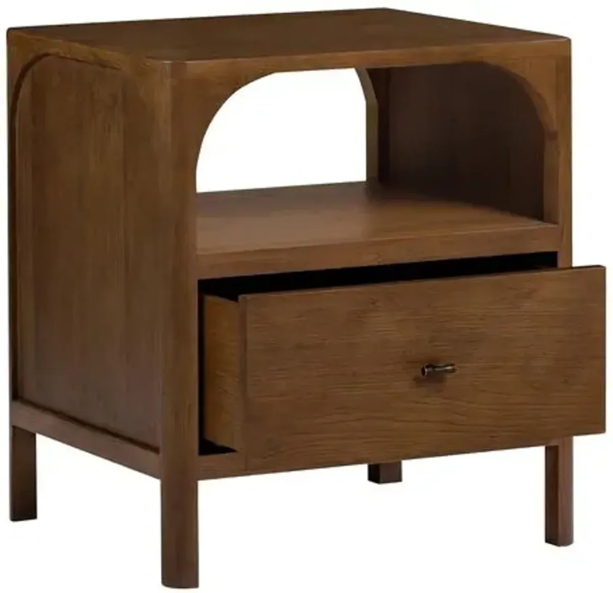 Hugo Oak Nightstand - Walnut - Tulsi Home