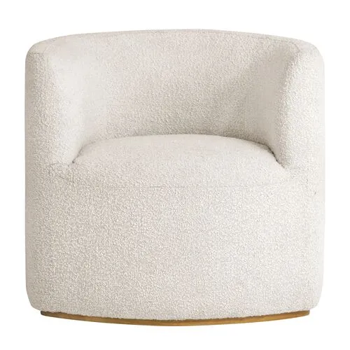 Eniko Occasional Chair - Ivory Boucle - Tulsi Home - Brown