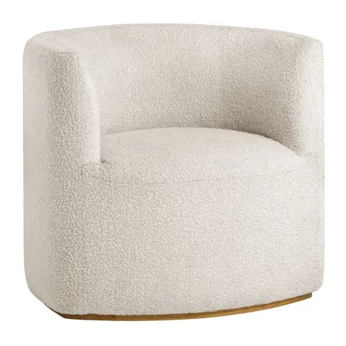 Eniko Occasional Chair - Ivory Boucle - Tulsi Home - Brown