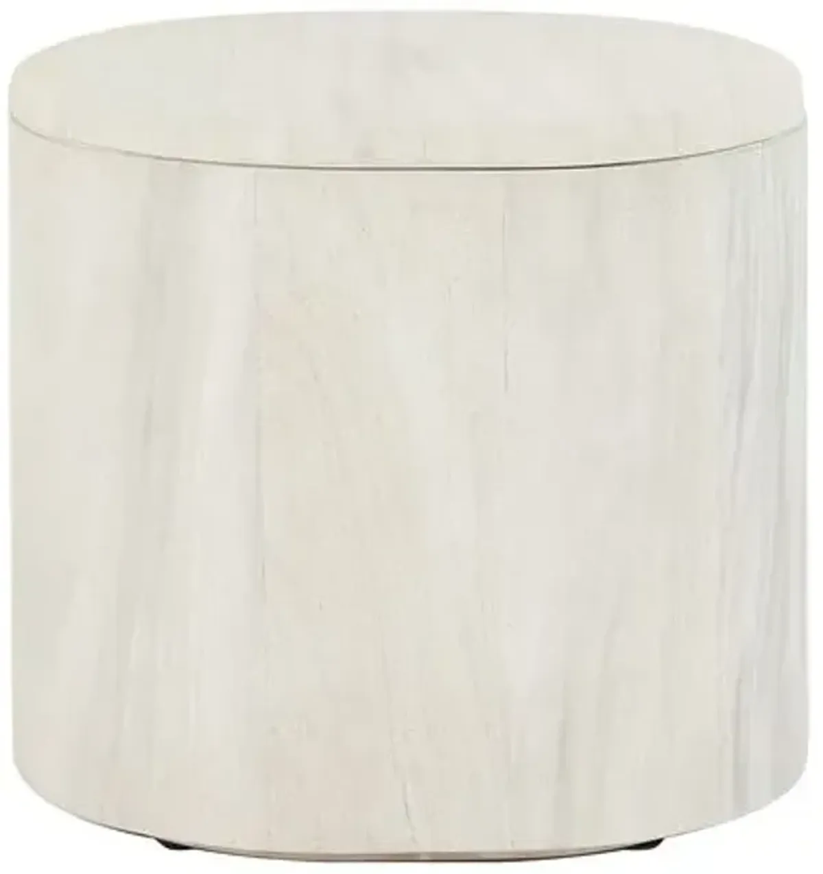 Malo Side Table - Bleached Guanacaste - Tulsi Home - White