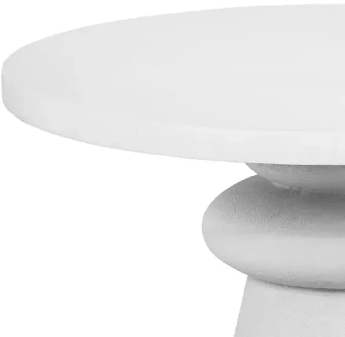 Kenzi 42" Round Dining Table - White - Handcrafted