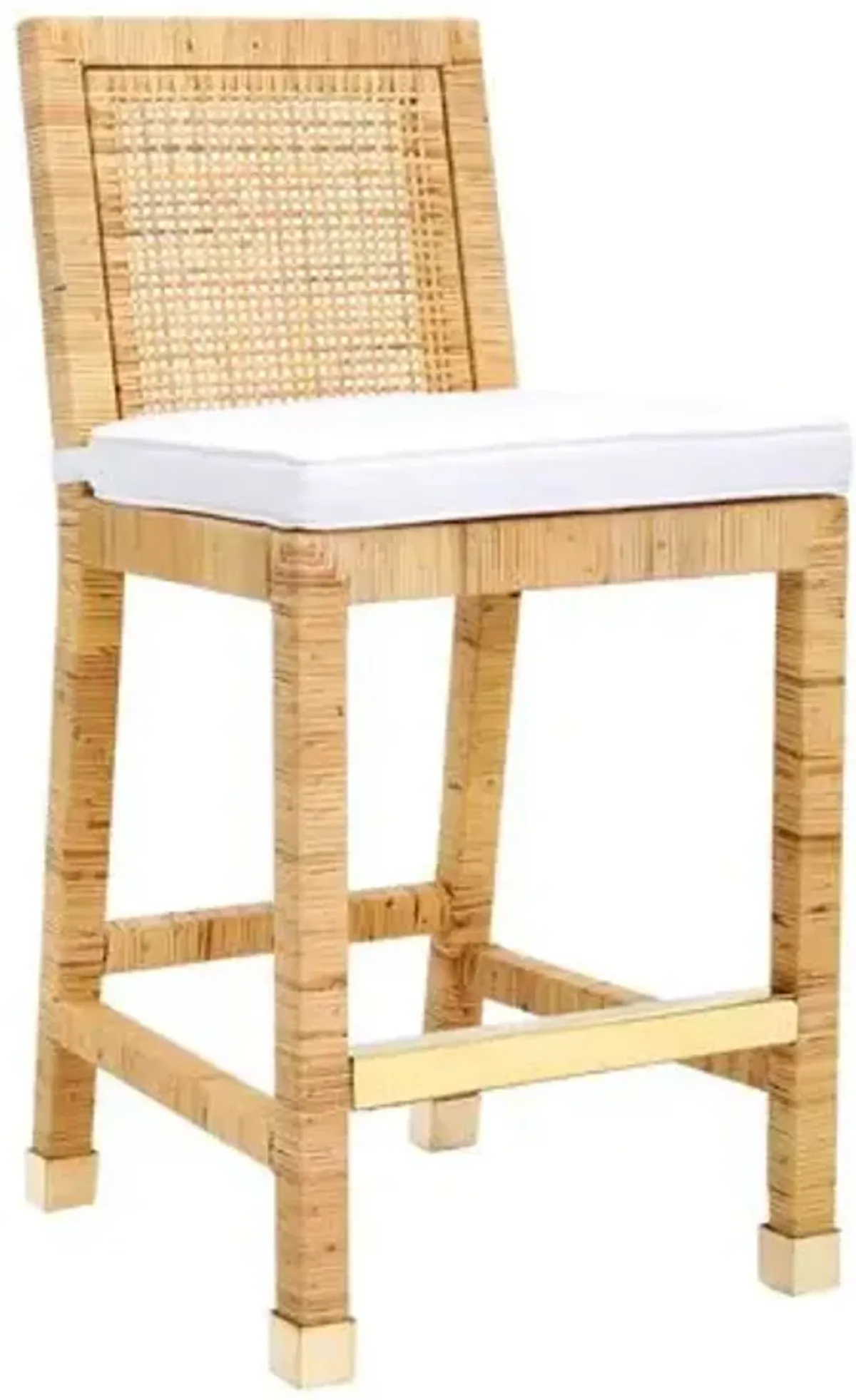 Charli Rattan Counter Stool - Natural - Handcrafted