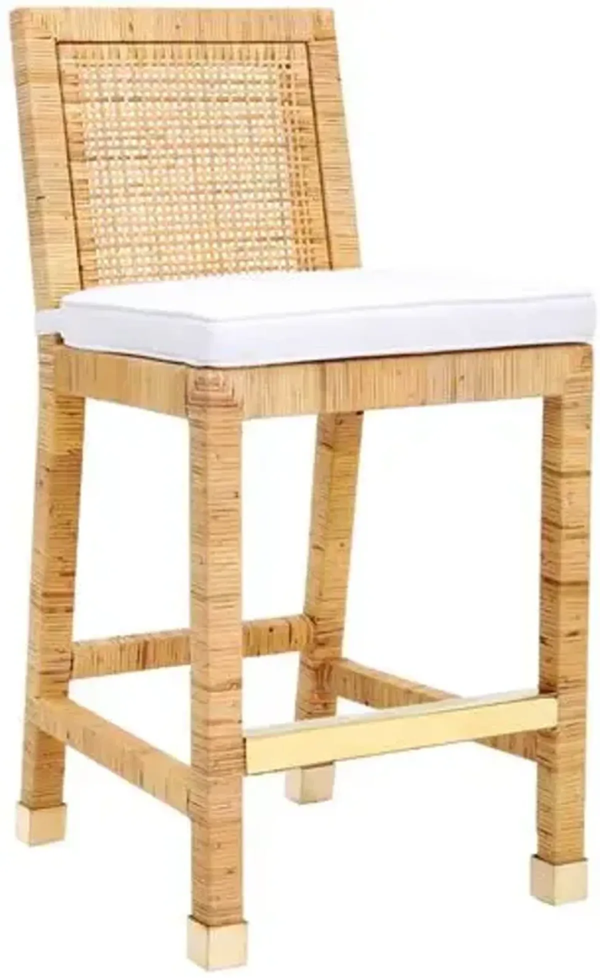 Charli Rattan Counter Stool - Natural - Handcrafted