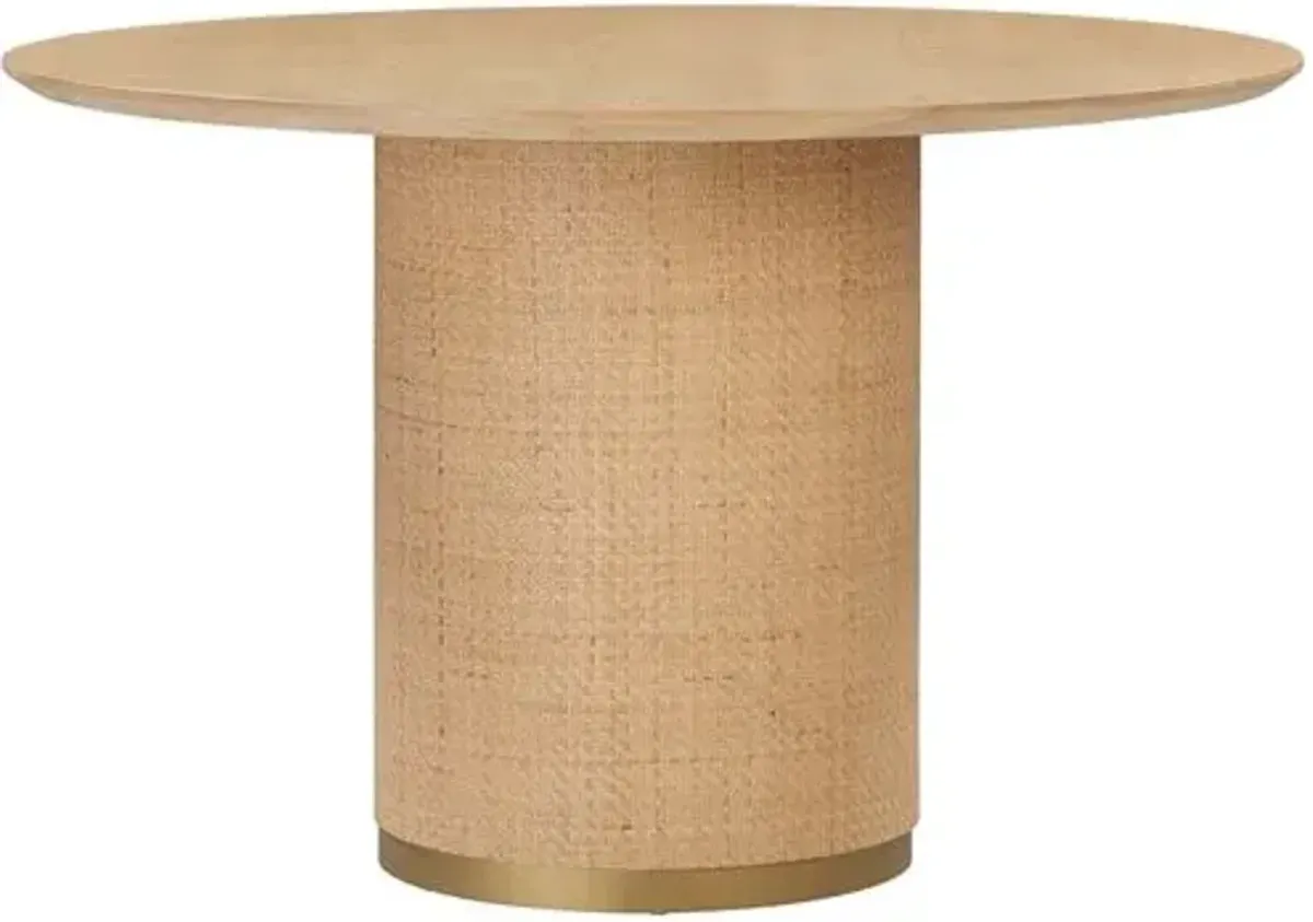 Psalm 49" Round Dining Table - Natural - Handcrafted