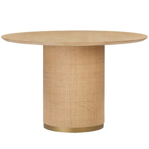 Psalm 49" Round Dining Table - Natural - Handcrafted