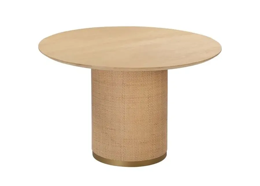 Psalm 49" Round Dining Table - Natural - Handcrafted