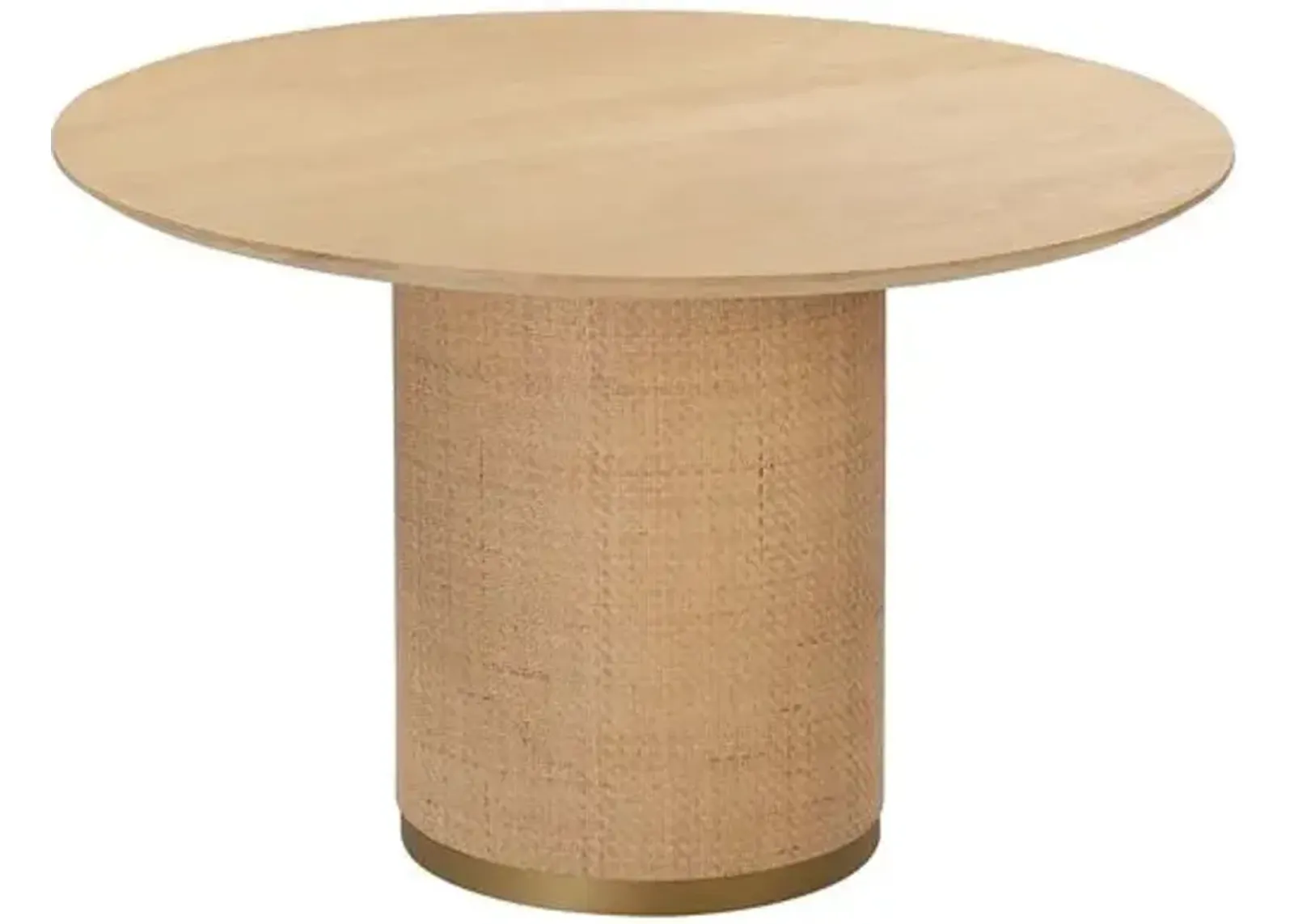 Psalm 49" Round Dining Table - Natural - Handcrafted